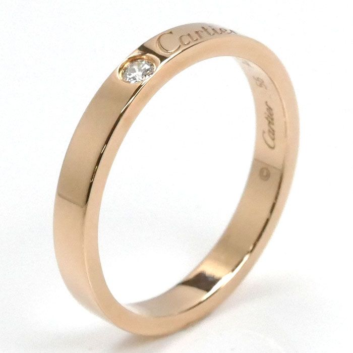 CARTIER カルティエ K18PG ピンクゴールド エングレーブド リング  