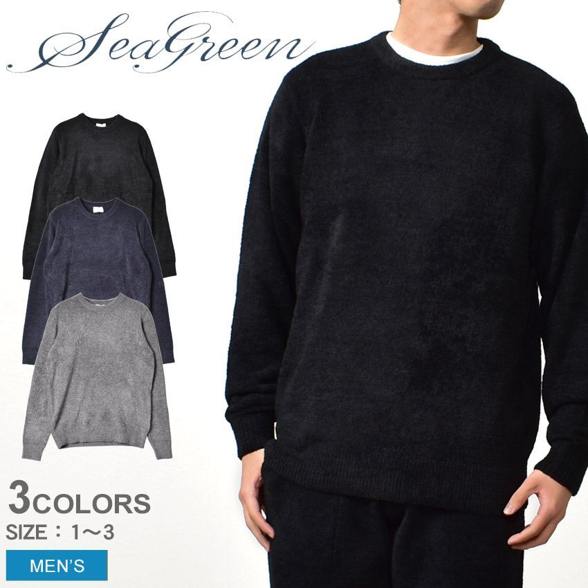 シーグリーン セーター MSEA21A9057-K メンズ モコルームウェア SEAGREEN カラー:02.ダークネイビー 品番：2588-0002