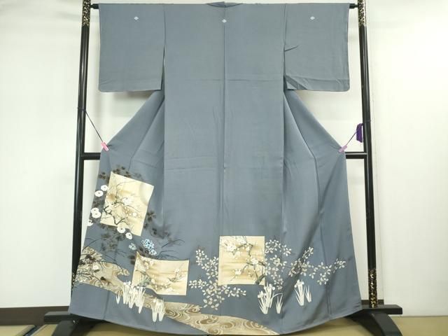 ［3910］色留袖 美品 中国三大刺繍 相良刺繍 一つ紋 五三桐 正絹 着物 袷 4418］色留袖 美品 未使用 駒刺繍 一つ紋 五瓜に唐花 正絹 着物