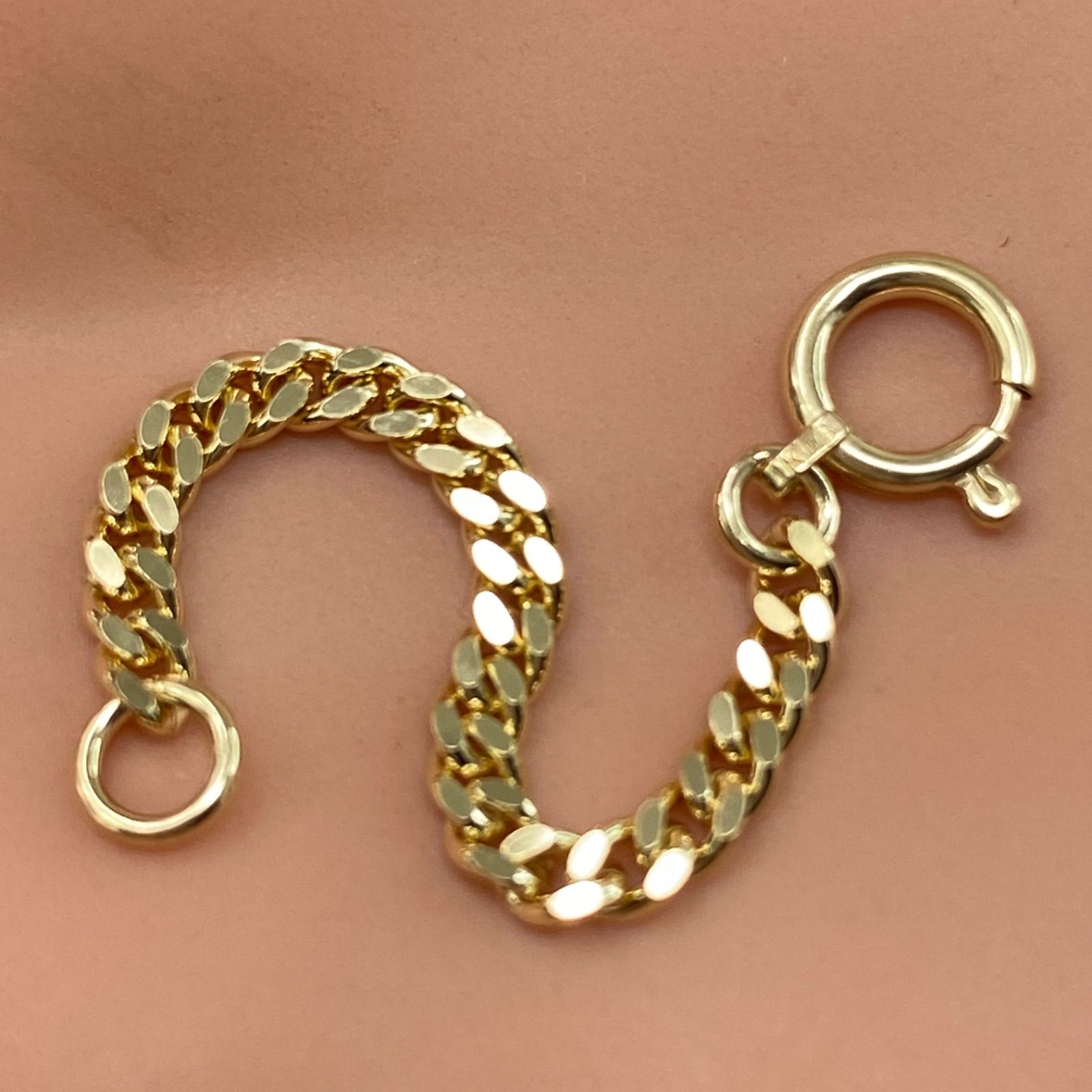 k18YG AU750 18金 幅2.3ミリ 5センチ分のイエローゴールド 延長  