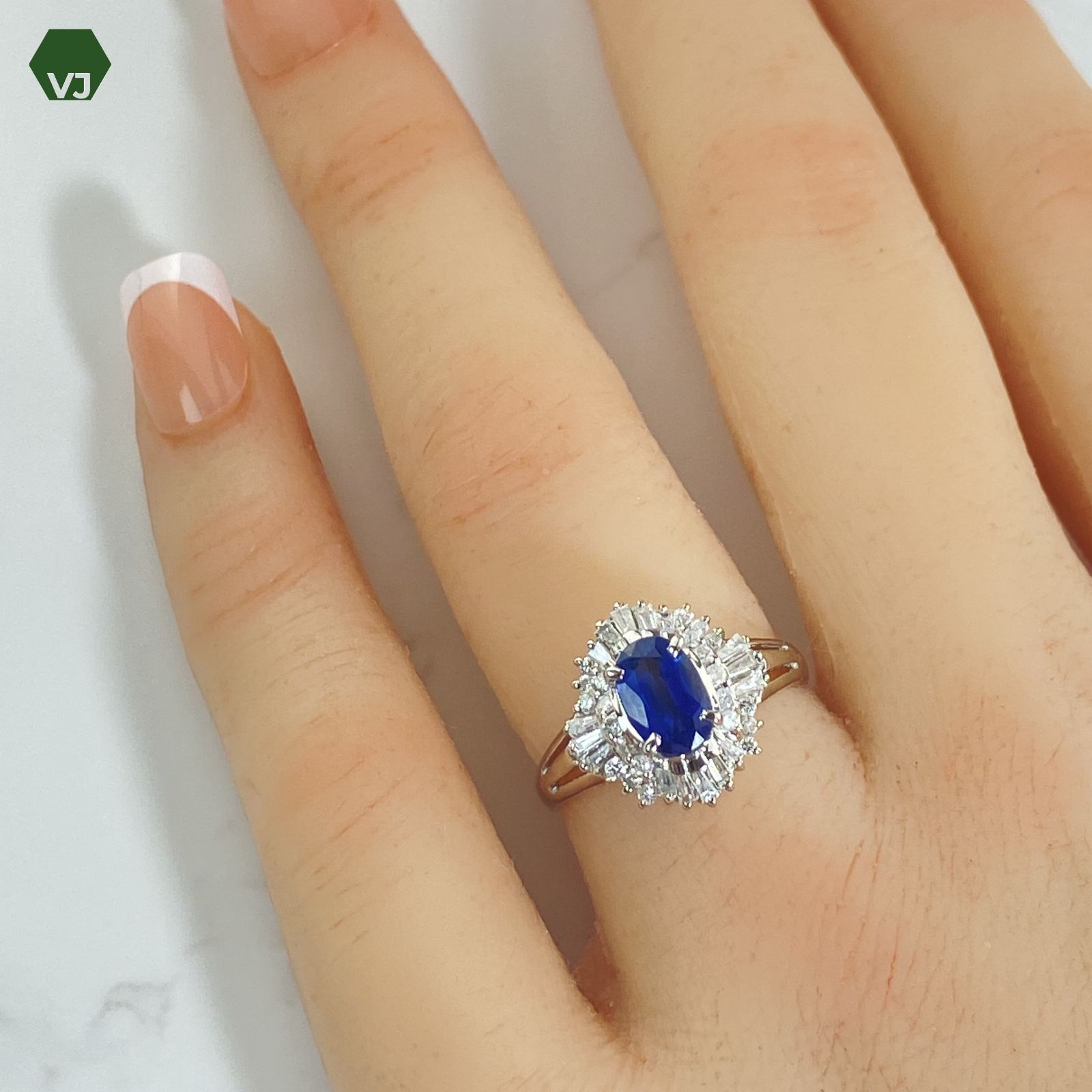 『3年保証』 29-10】サファイア ダイヤモンド リング S1.45ct D0.11ct アクセサリー