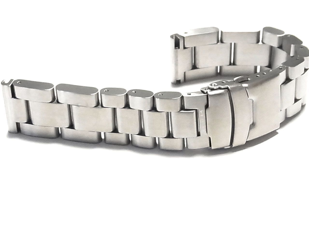 重厚肉厚　３連無垢　ド迫力ステンレスベルト　22mm