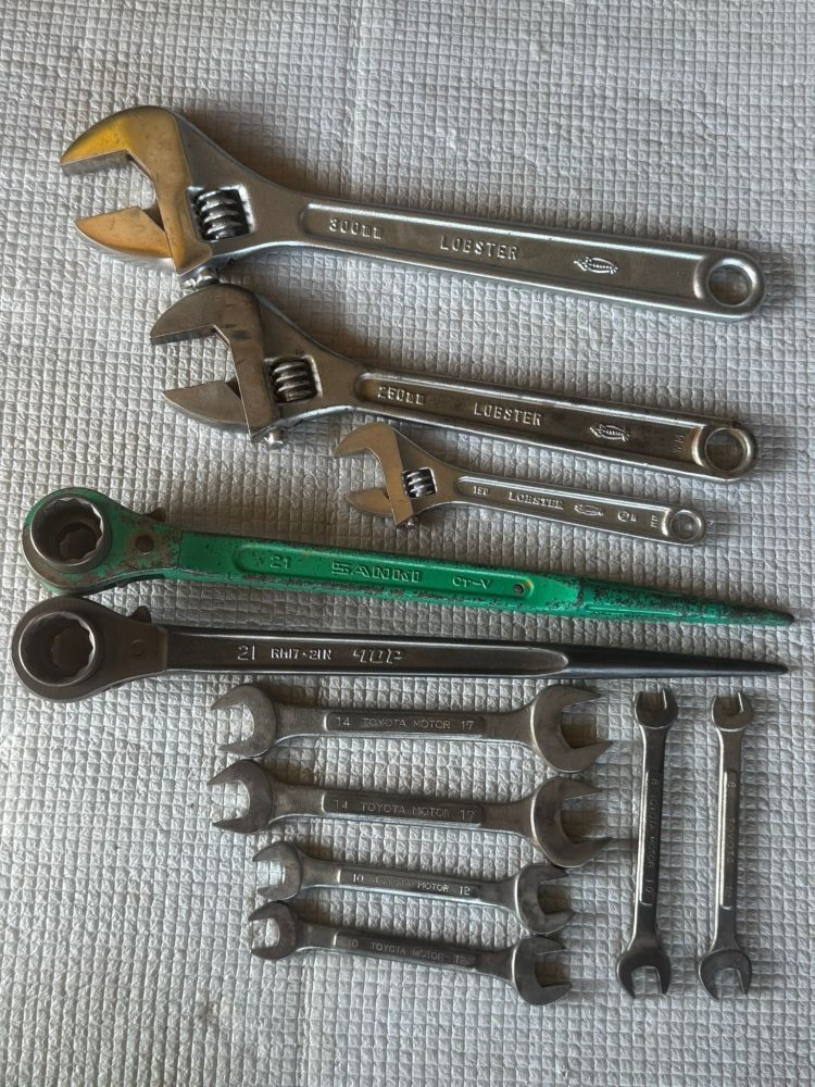 ロブスター モンキーレンチ シノ付ラチェットレンチ TOYOTAスパナ各種 11本セット