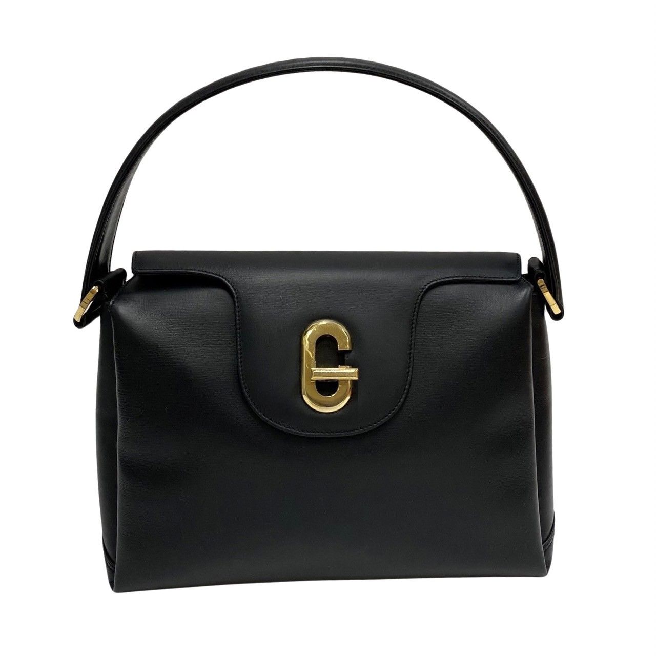 極 美品 希少品 GUCCI グッチ オールドグッチ ロゴ 金具 レザー