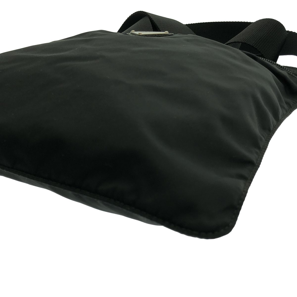 PRADA プラダ ナイロン トライアングルロゴ ショルダーバッグ ブラック レディース DECORATOM_COM_BR