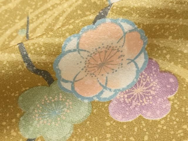 平和屋着物□上質な小紋 流水草花文 暈し染め 正絹 逸品 BAAL3713hv