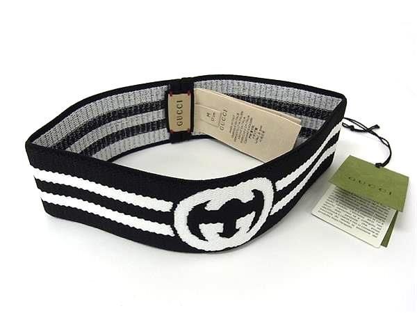 累積売上第１位【GUCCI★グッチ】インターロッキングGヘアバンド 中古・古着通販】GUCCI (グッチ) クリスタルインターロッキングG