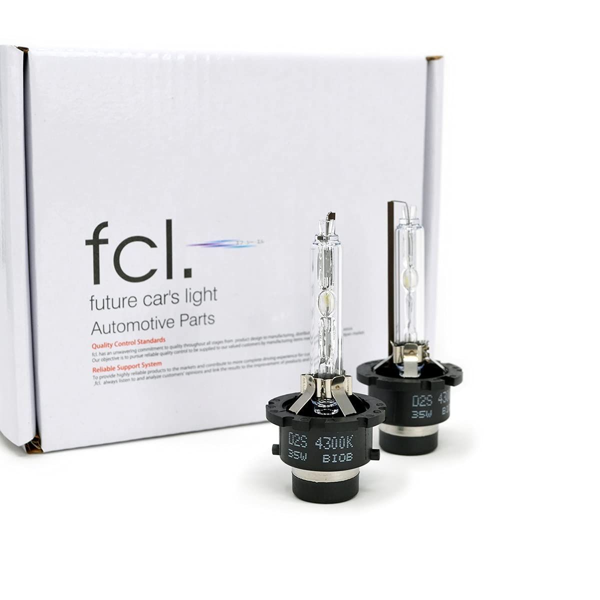fcl.(エフシーエル) D2S HID バルブ 純正色 4300K 車検対応 12V 24V 対応 純正交換 35W プロジェクター 左右分2個入り