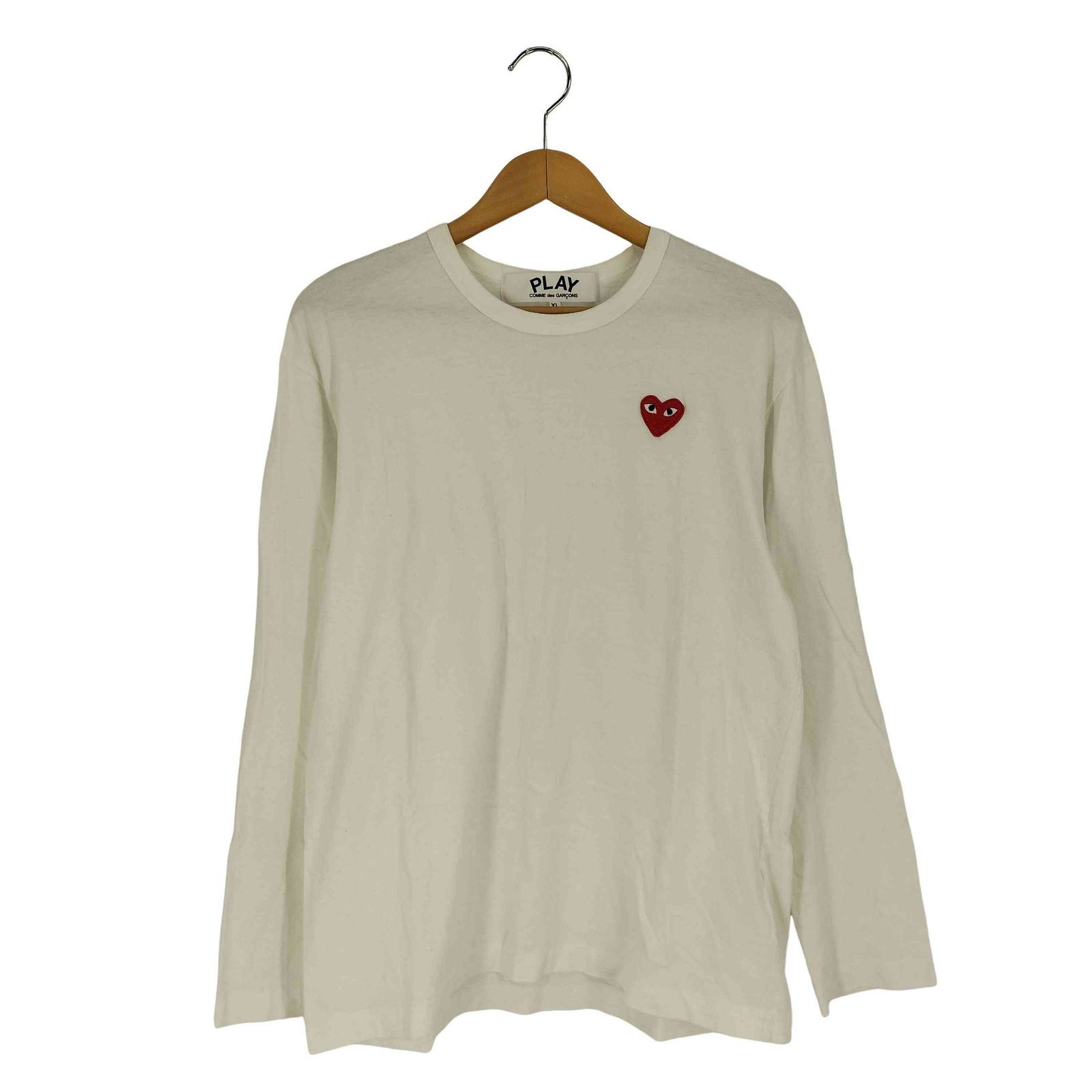プレイコムデギャルソン PLAY COMME des GARCONS PLAY T-SHIRT RED HEART ハートワッペン クルーネックTシャツ メンズ JPN：XL 
