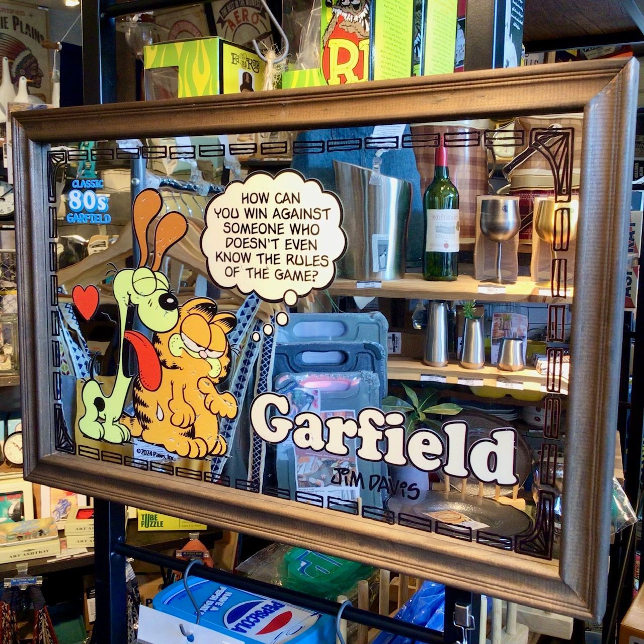新品 パブミラー 鏡 ガーフィールド アメリカン雑貨 インテリア