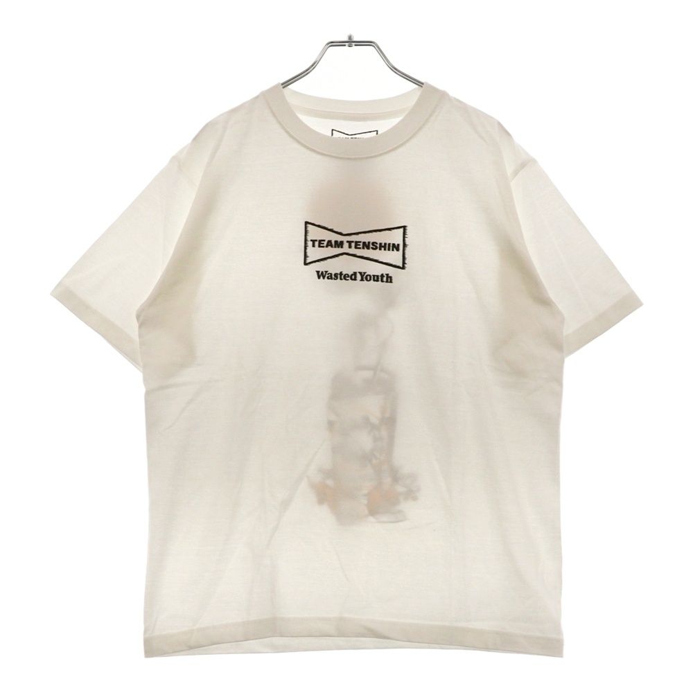 新品，新作 WASTED YOUTH (ウェイステッドユース) ×TEAM TENSHIN TEE チーム天心 ロゴ Tシャツ ホワイト Tシャツ