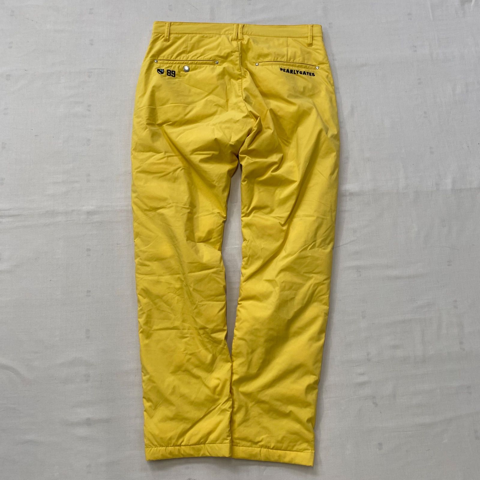 パーリーゲイツ ダウンパンツ 中綿 パンツ 蓄熱 イエロー ゴルフウェア PEARLYGATES パーリーゲイツ ダウンパンツ GOLF ゴルフウェア 厚手