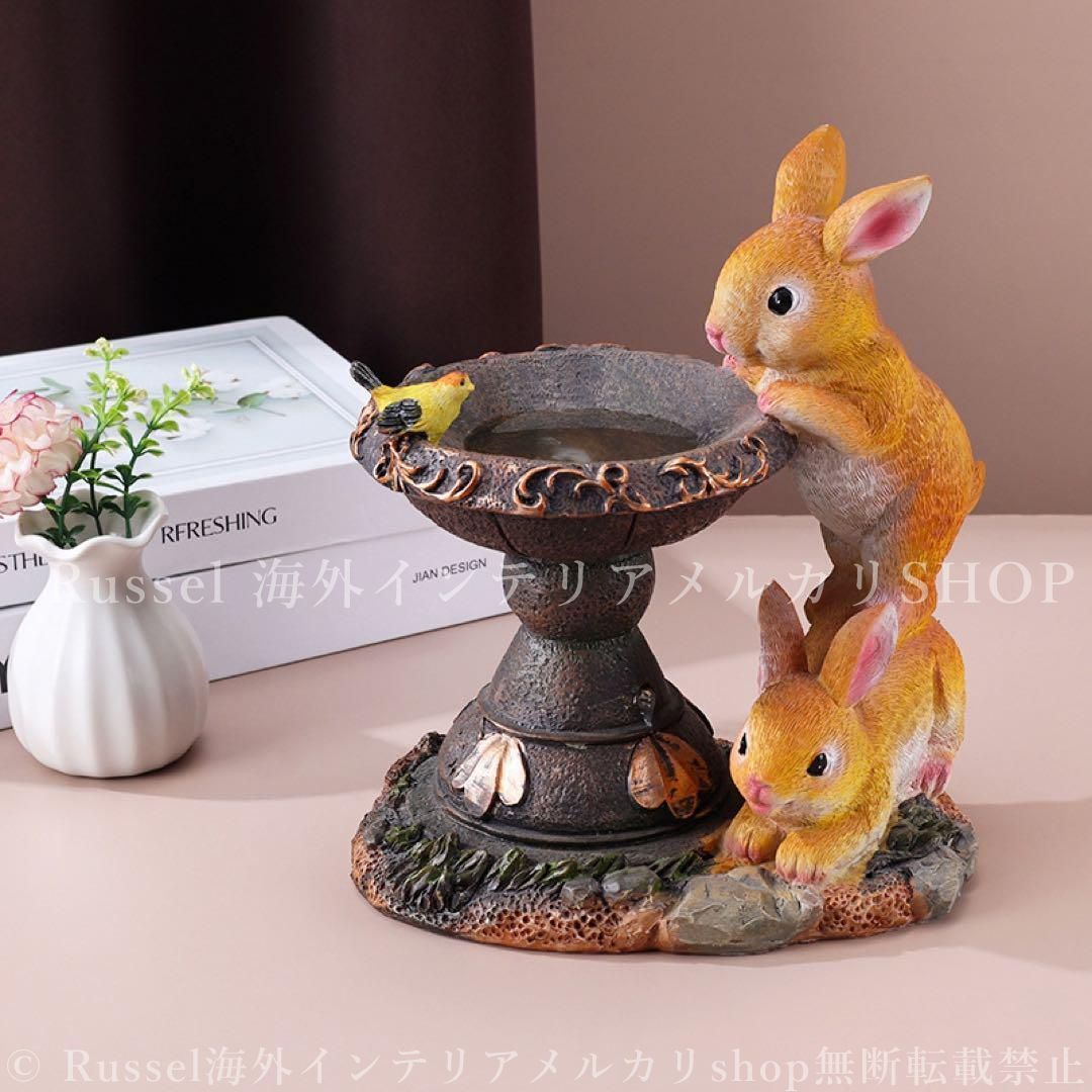 【人気商品】【Russel】かわいい2匹のウサギ うさぎ ガーデンライト ソーラ かわいい2匹のウサギ うさぎ ガーデンライト ソーラーLEDライト