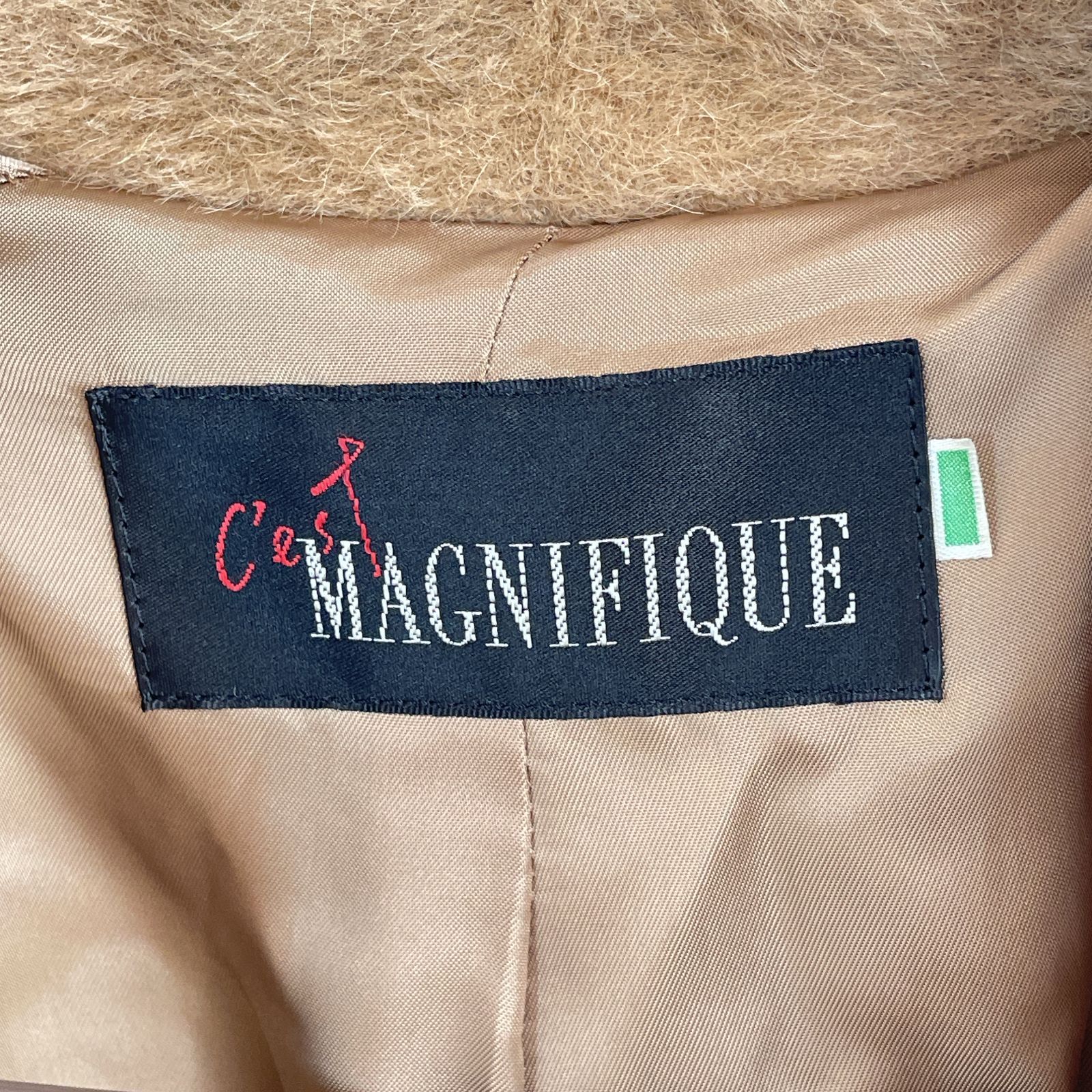 C'est MAGNIFIQUE セマニフィーク 9AT ブラウン ロングコート NEW WOOL