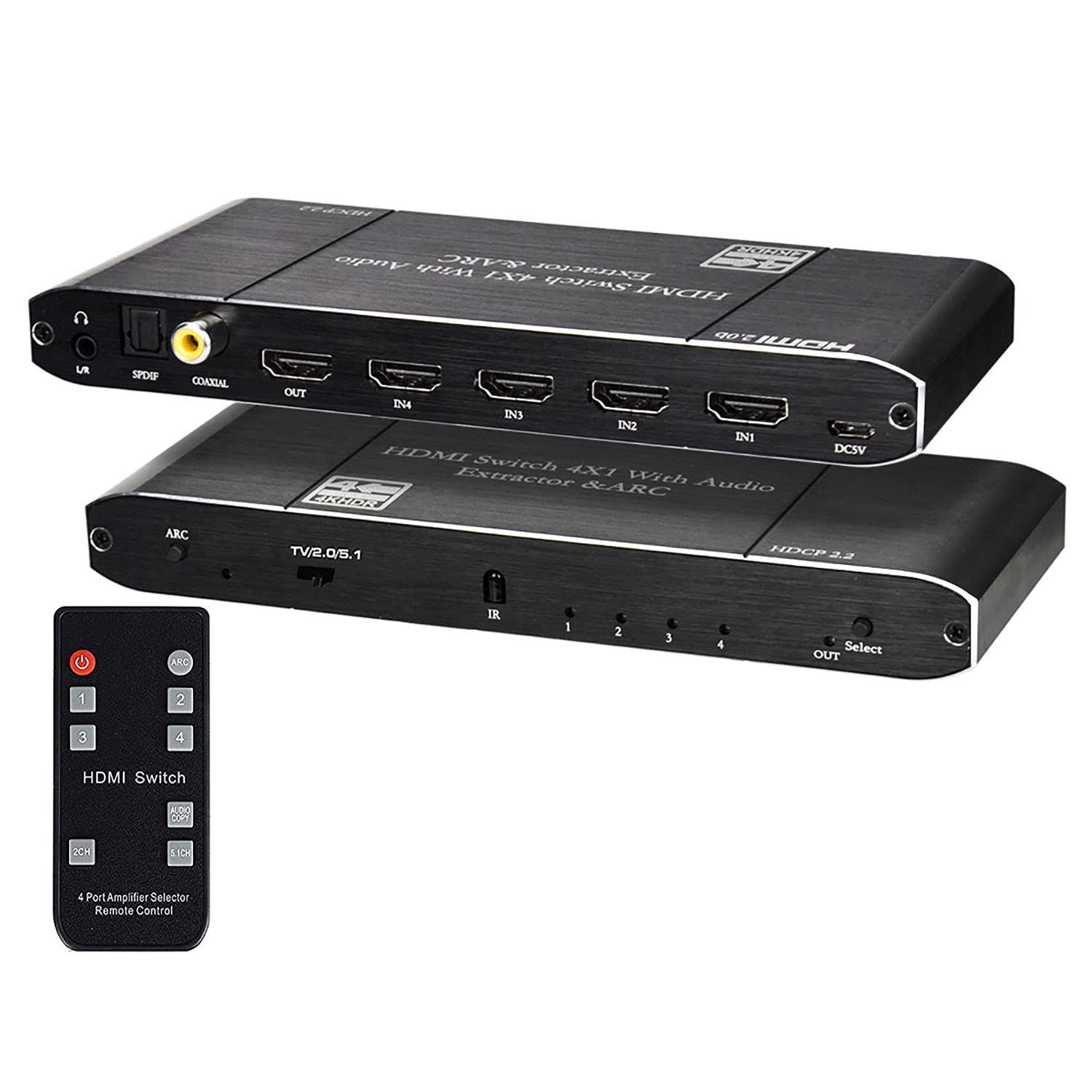 VAC-5002HDMI-A HDMI信号2入力切換機能付HDMI5分配器② VAC-5002HDMI-A HDMI信号2入力切換機能付HDMI5分配器③ HDMI 分配機
