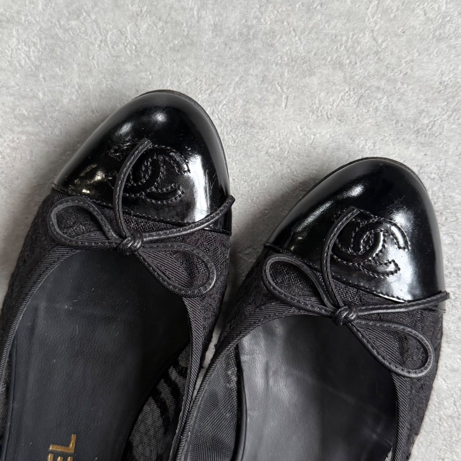 CHANEL シャネル バレエシューズ リボン パンプス バレリーナ フラット