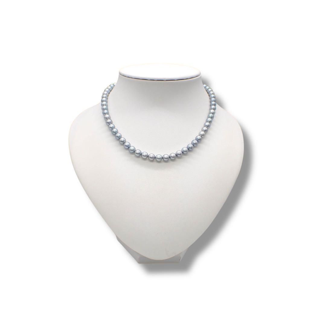 タサキ あこや 真珠 6.5～7.0mm ネックレス SV ブルー 4212 - メルカリ