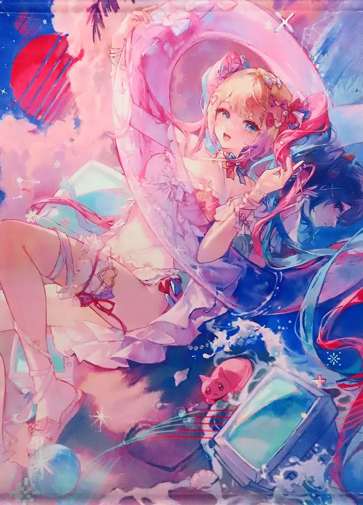 超絶最かわてんしちゃん B2タペストリー 中古】タペストリー 超絶最かわてんしちゃん 超てんちゃんサマバケB2