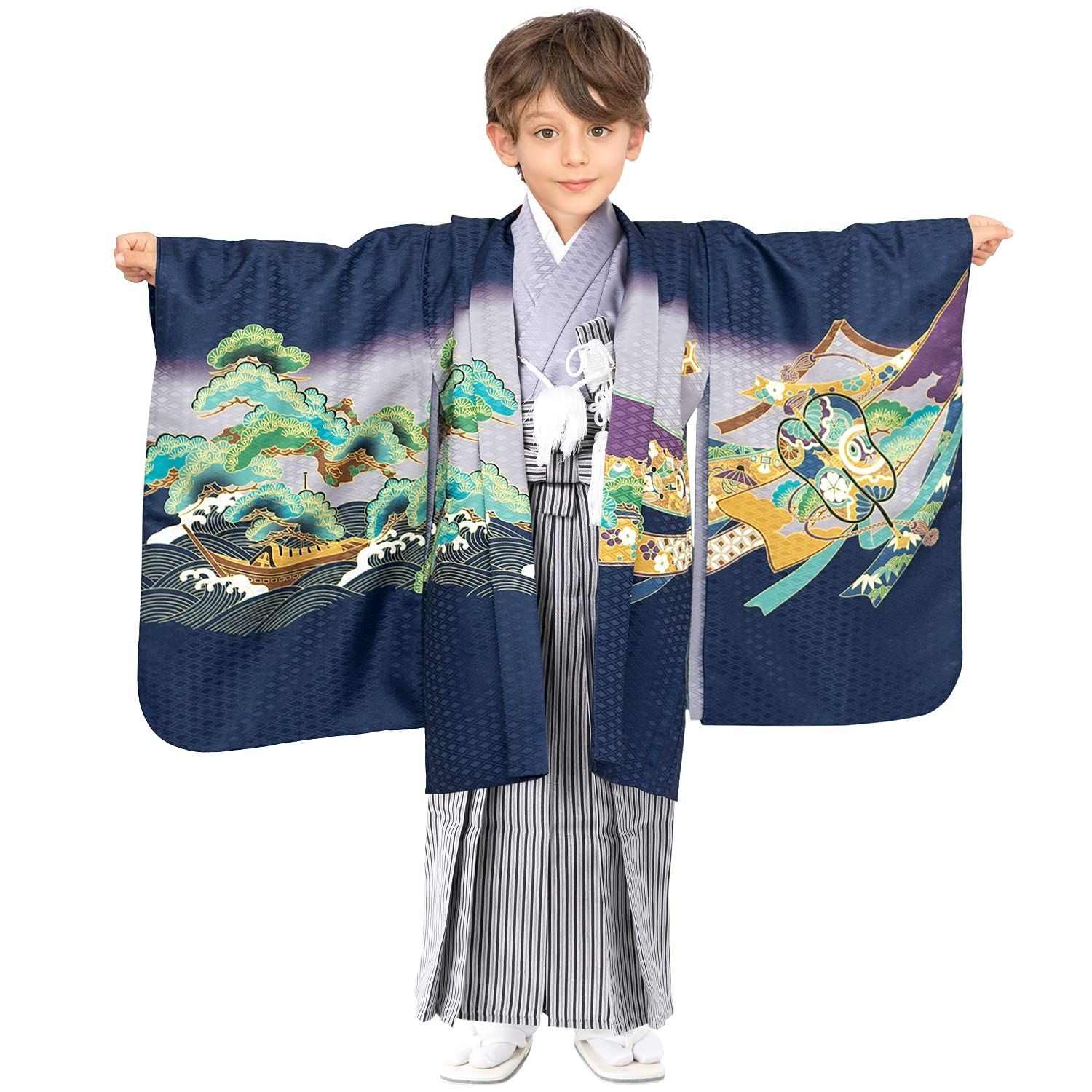 KYOETSU] [キョウエツ] 七五三 5歳 男の子 着物 セット 羽織 袴