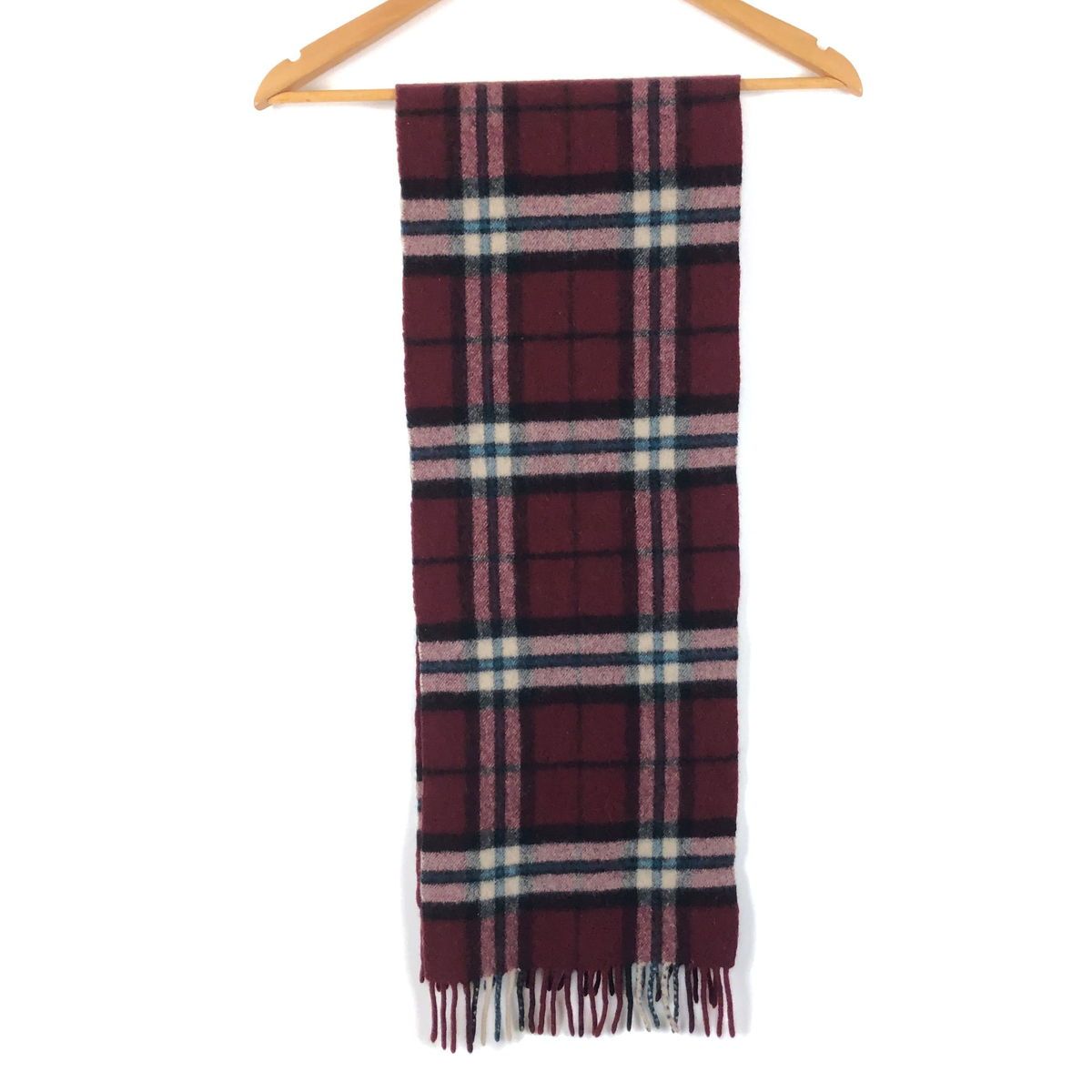 BURBERRY チェック柄マフラー ウール BURBERRY チェック柄 ウールマフラー Burberry/muffler/check/red