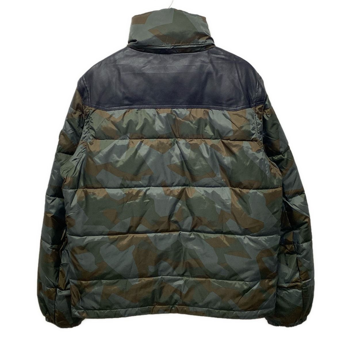 ARMANIEX アルマーニエクスチェンジ ブルゾン サイズL メンズ - ダークグリーン×ダークブラウン×黒 長袖 中綿 袖 着脱可 冬