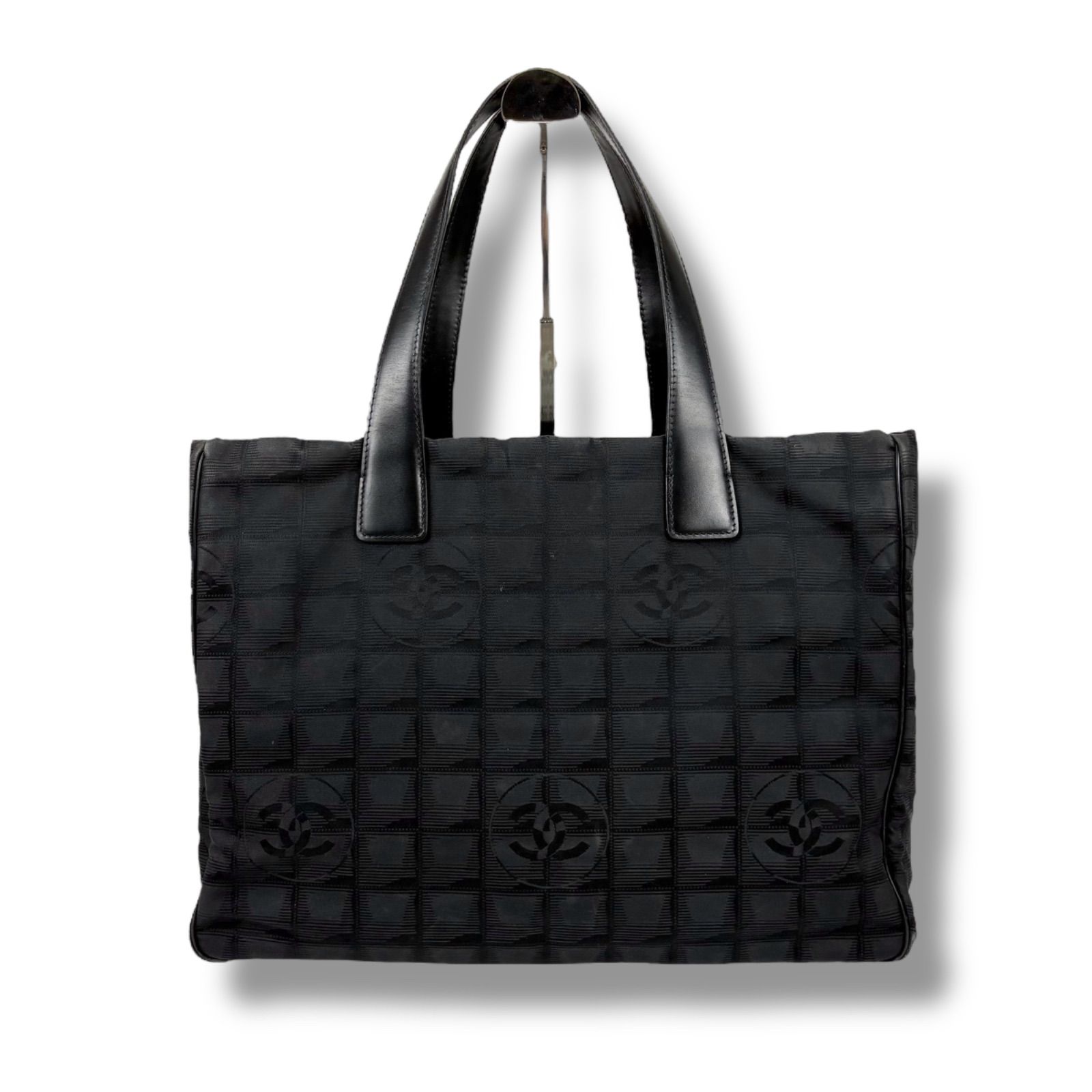 シャネル CHANEL ニュートラベルライン トートバッグ ブラック