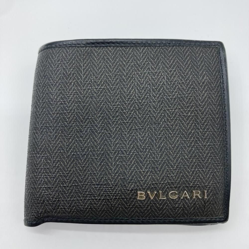 中古】BVLGARI 2つ折り財布 ブラック ブルガリ[19] - メルカリ
