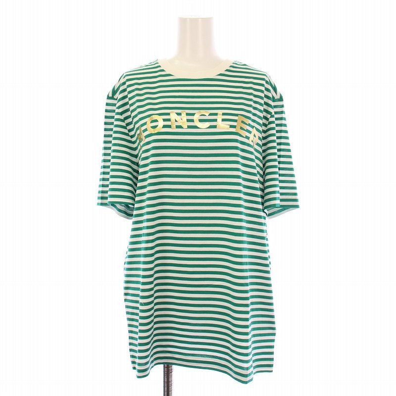 MONCLER 半袖Tシャツ グリーン S モンクレール MONCLER MAGLIA T-SHIRT Tシャツ カットソー 半袖