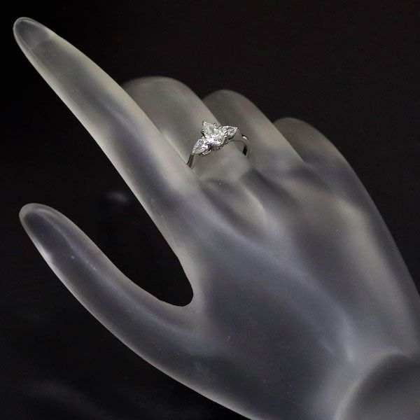 ビジュピコ Pt950 ペアシェイプ ダイヤモンド リング 0.52ct E VVS1 D0  