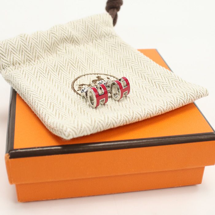 HERMES エルメス MINI POP H ピアス メタル レディース
