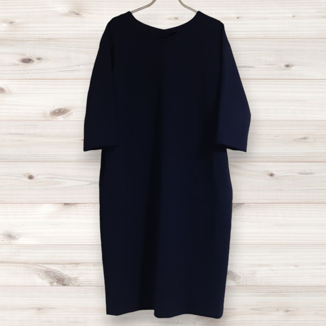 Leilian モザイク調 カットソー ロングワンピース 洗える 9号 近年 Leilian モザイク調 カットソー ロングワンピース 洗える 9号