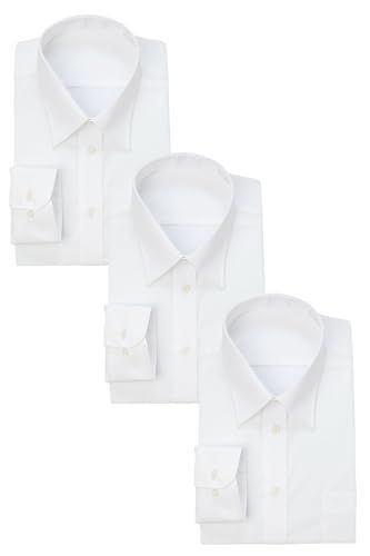 Size 首回り 40cm 裄丈 80cm_Color ホワイト アトリエサンロクゴ 白ワイシャツ 長袖 3枚セット 形態安定 ビジネス 冠婚葬祭 メンズ ホワイト 首回り 40cm 裄丈 80cm