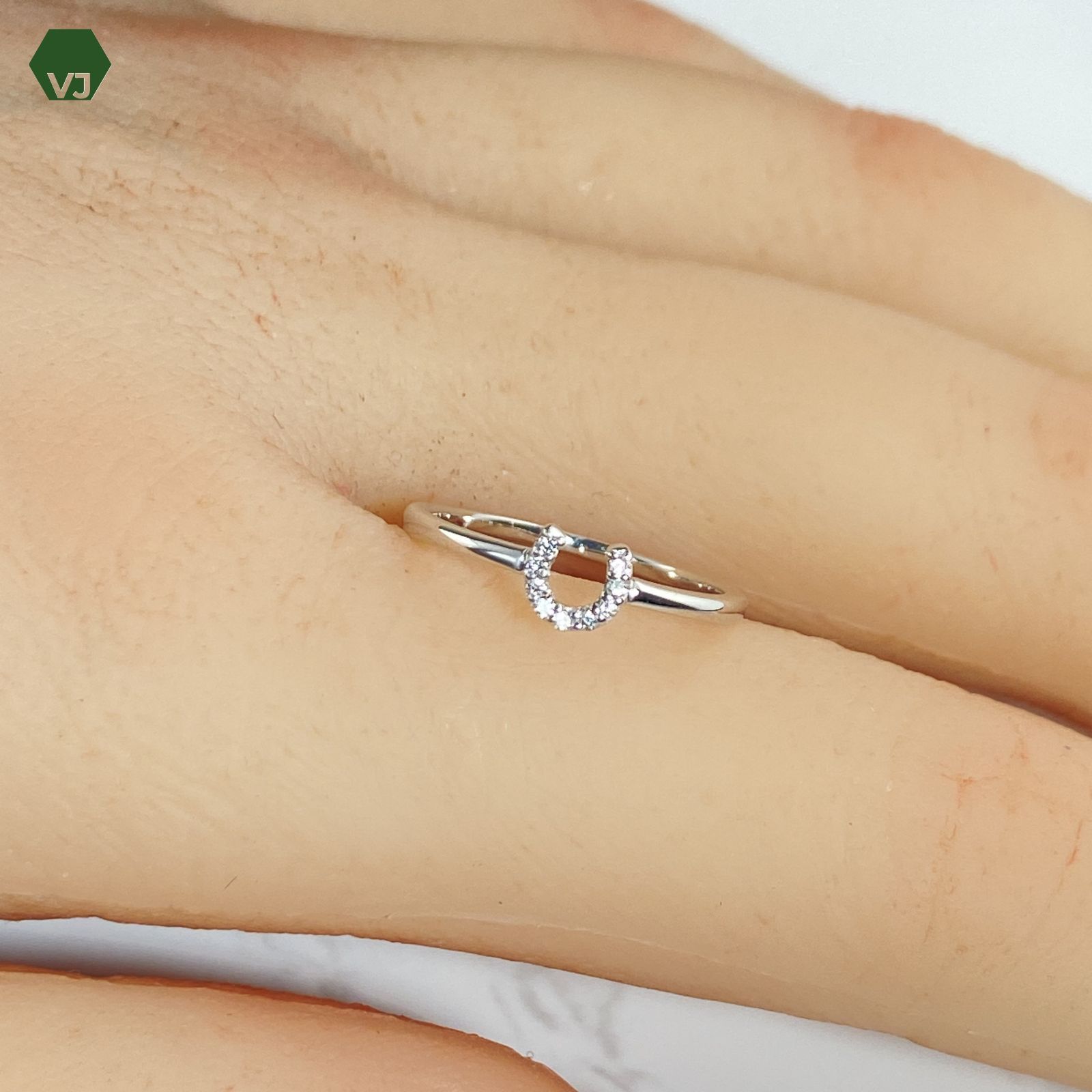 19-1】【スタージュエリー】ダイヤ ピンキーリングD0.02ct【中古  