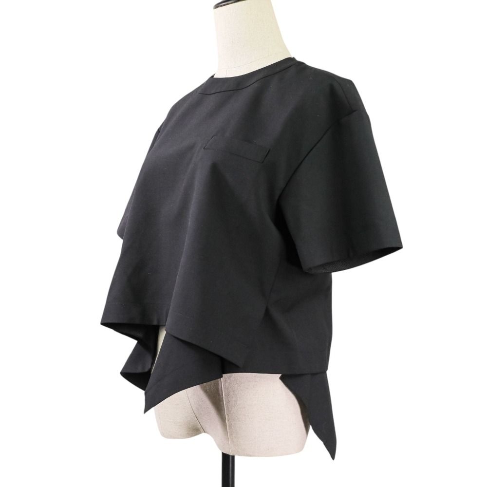 美品 24SS サカイ Suiting Pullover カットデザイン 裾フリル プル