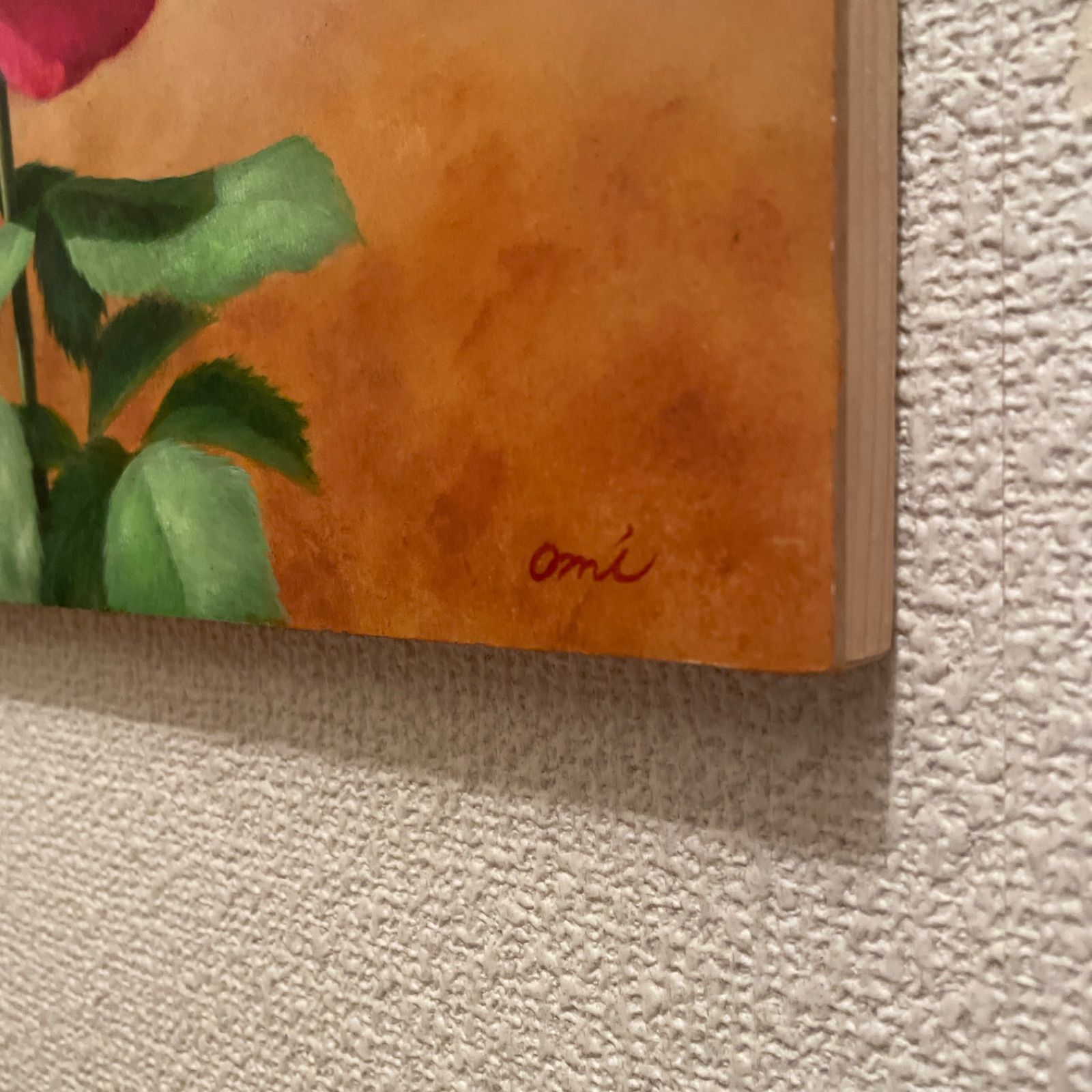 ○一点もの ○油絵 肉筆 ○omiのオリジナル作品 ○薔薇F4号 - 絵画