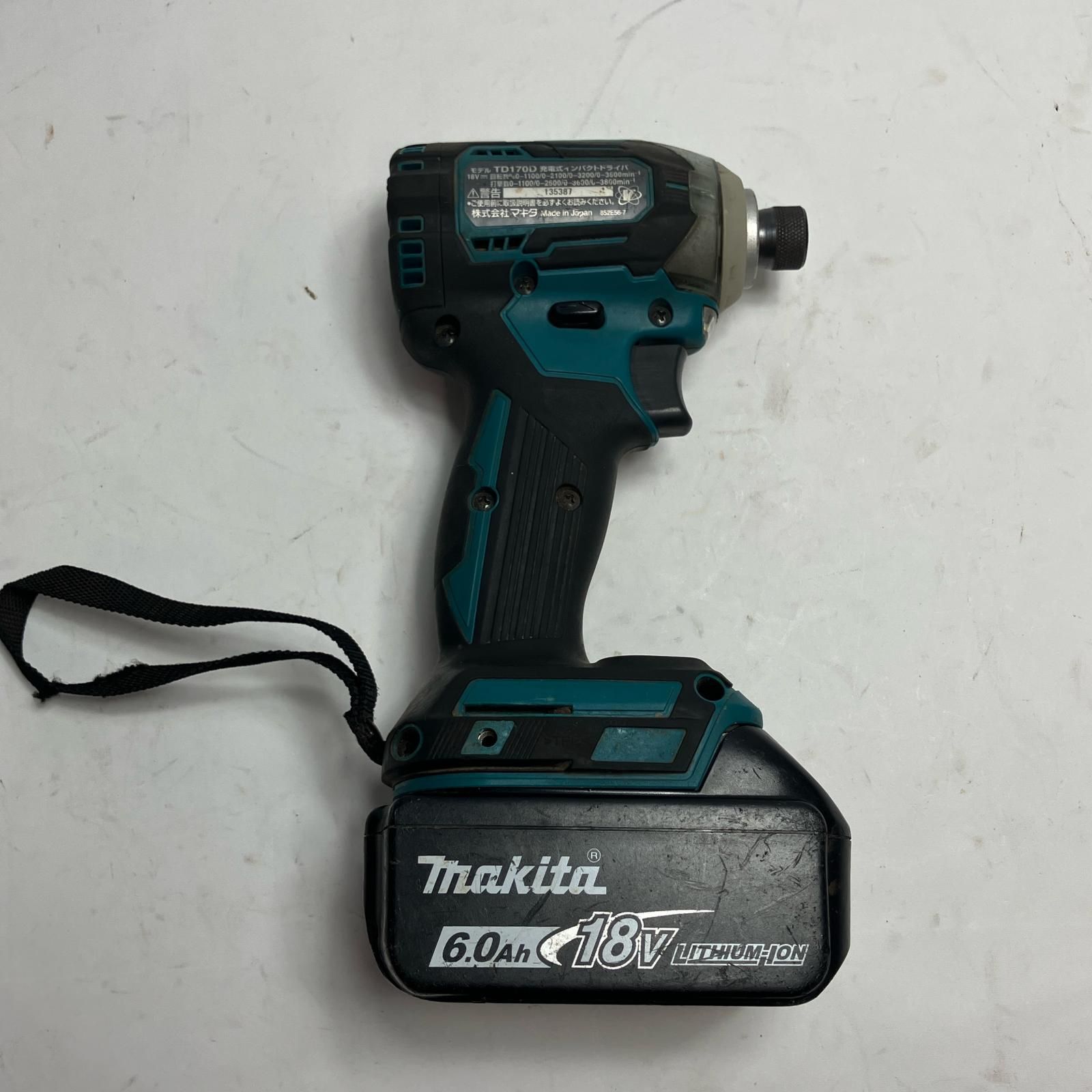 MAKITA マキタ 充電式インパクトドライバ TD170D ブルー 充電池1個付 コードレス式 18v