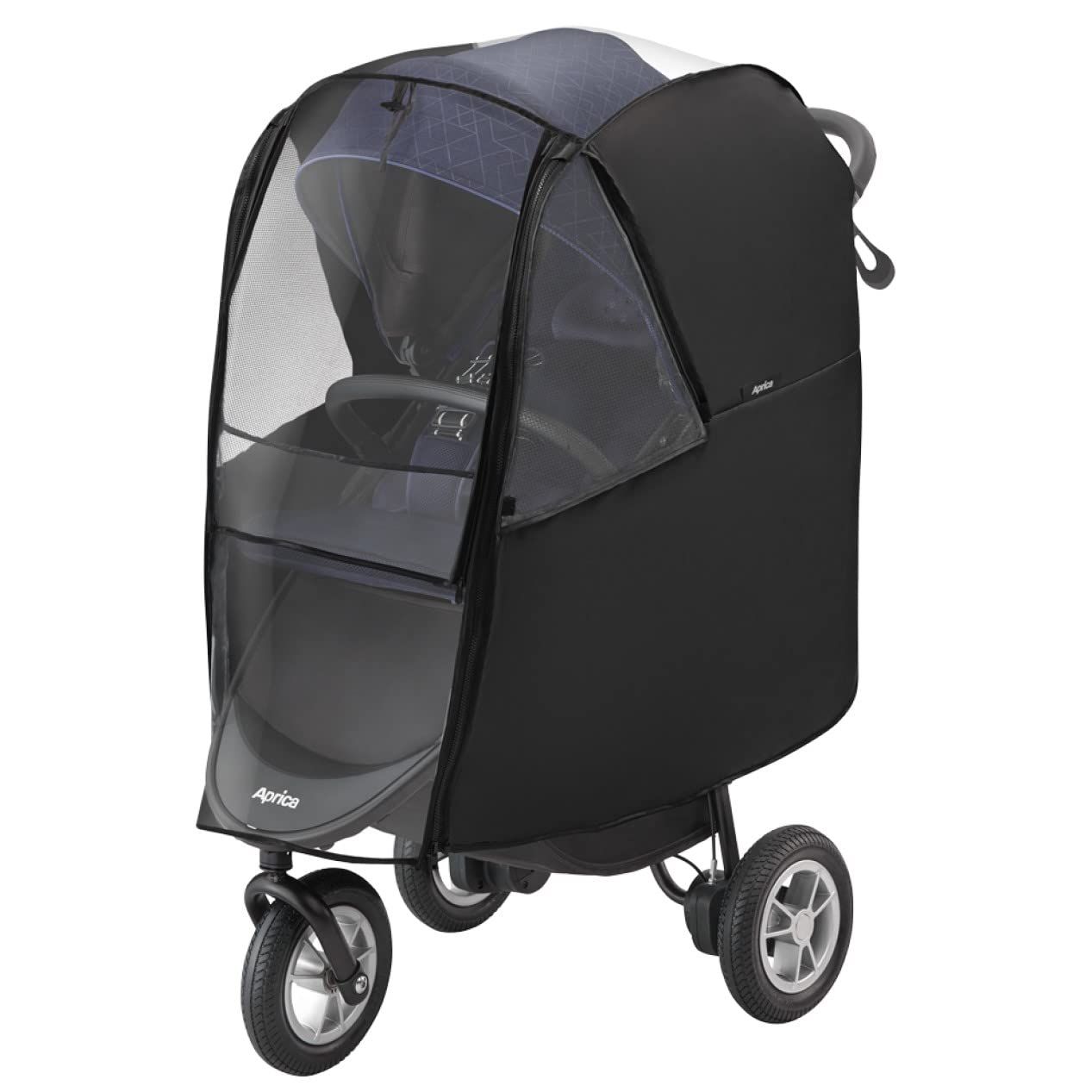 【迅速発送】Aprica(アップリカ) ベビーカー用レインカバー スムーヴ レインカバープラス スムーヴ、イージーバギー対応 (ブラック) 99955