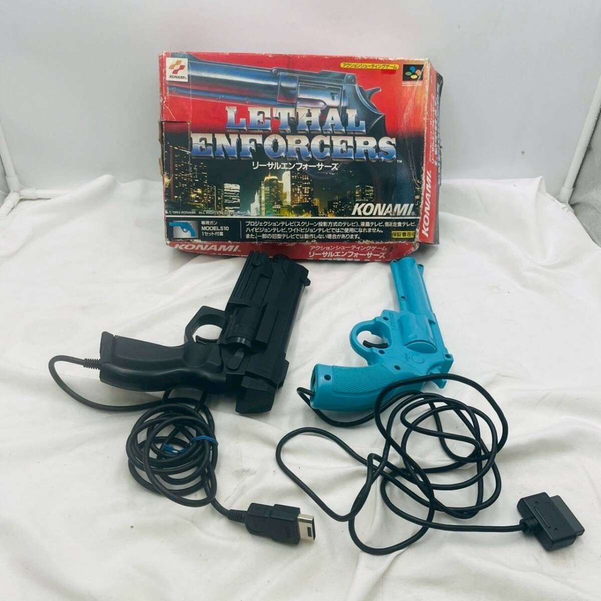 スーパーファミコンソフト　リーサルエンフォーサーズ 銃付(MODEL510) Lethal Enforcers and Gun Controller MODEL 510 Super Famicom