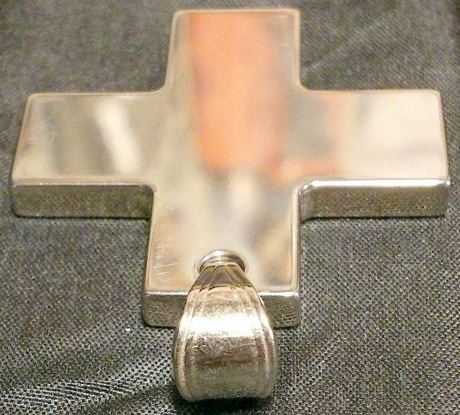 大迫力！ ペンダント極厚5mm チタン製十字架クロスネックレス 