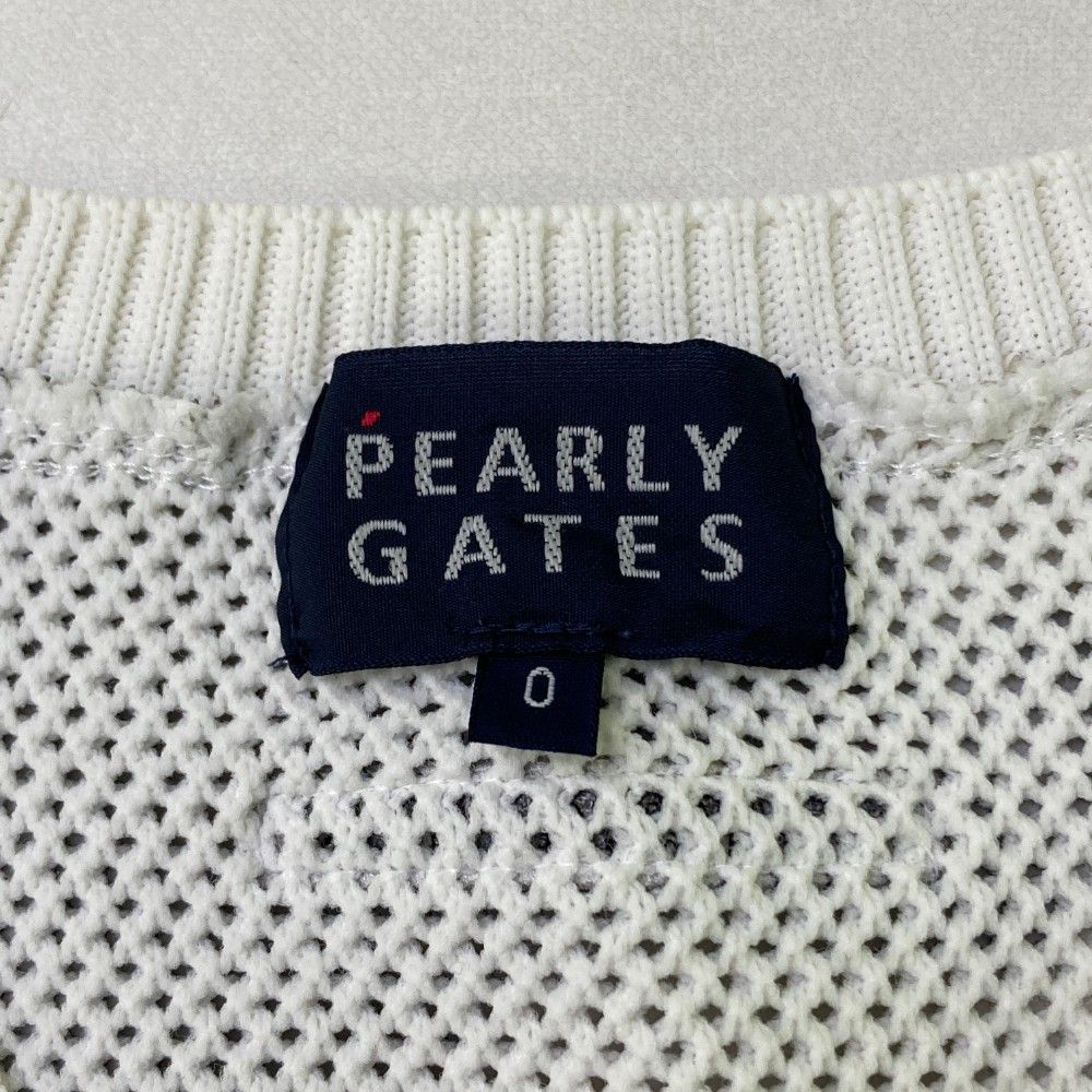 サイズ：0 PEARLY GATES パーリーゲイツ メッシュ ニットベスト
