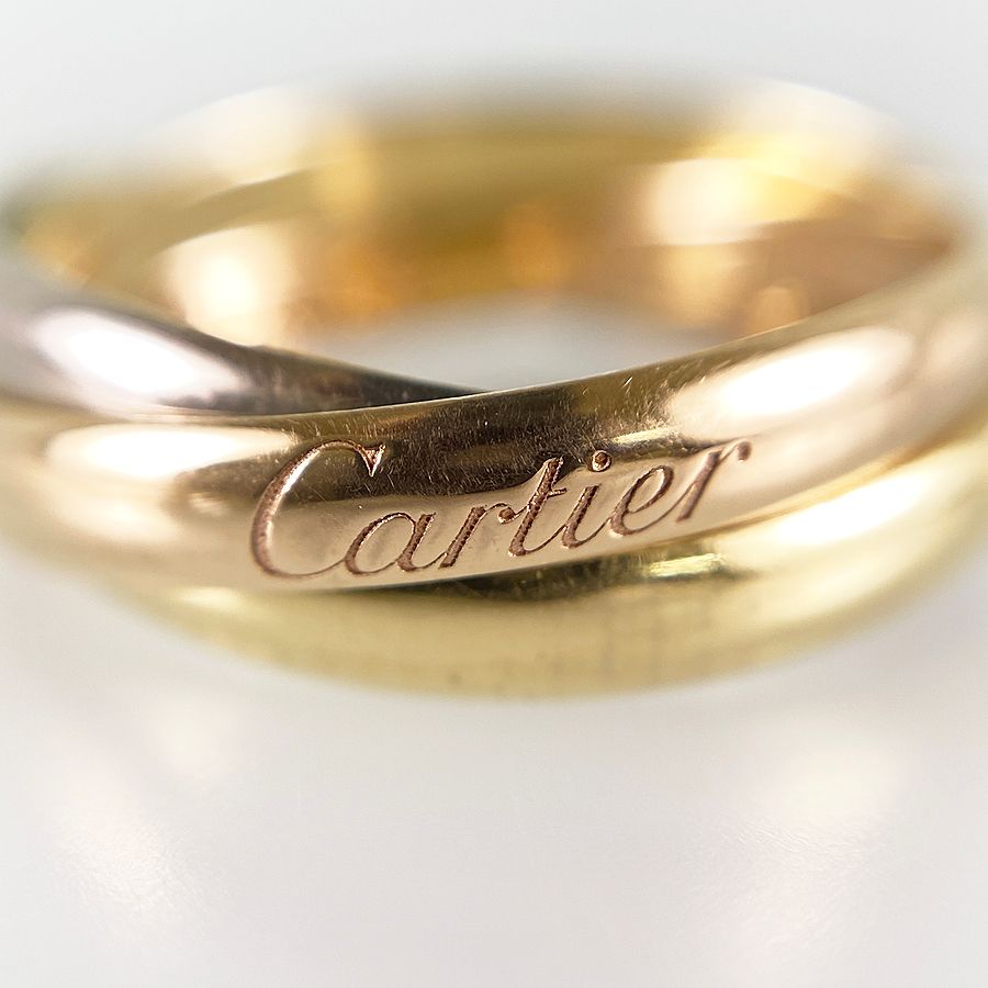 【美品】11号 カルティエ トリニティリング Cartierにてクリーニング済 美品】11号 カルティエ トリニティリング Cartierにて