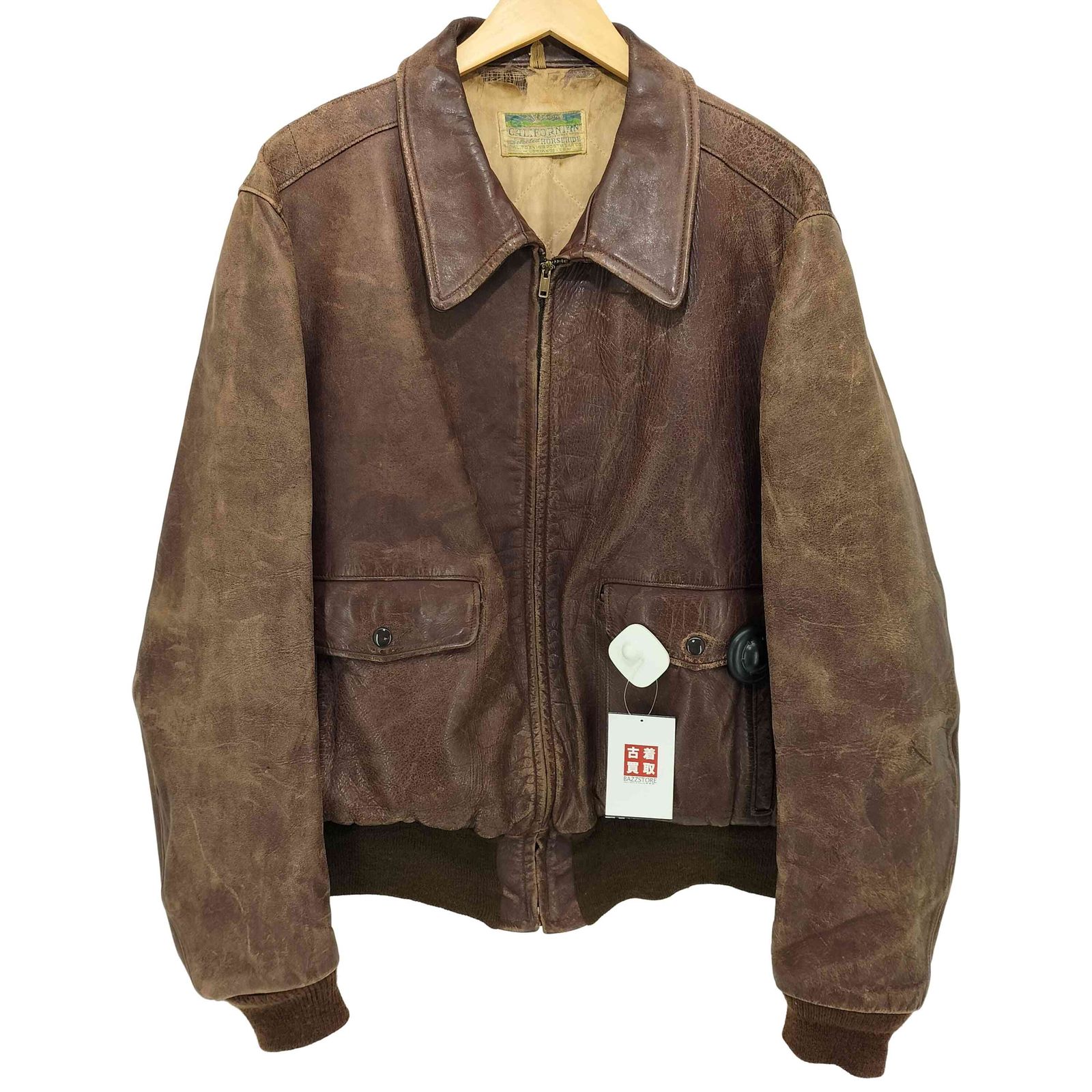 50s SERVAL 短丈　古着　USA　excelled レザージャケット ユーズドフルギ USED古着 CALIFORNIAN PONY HIDE Servalジッパー
