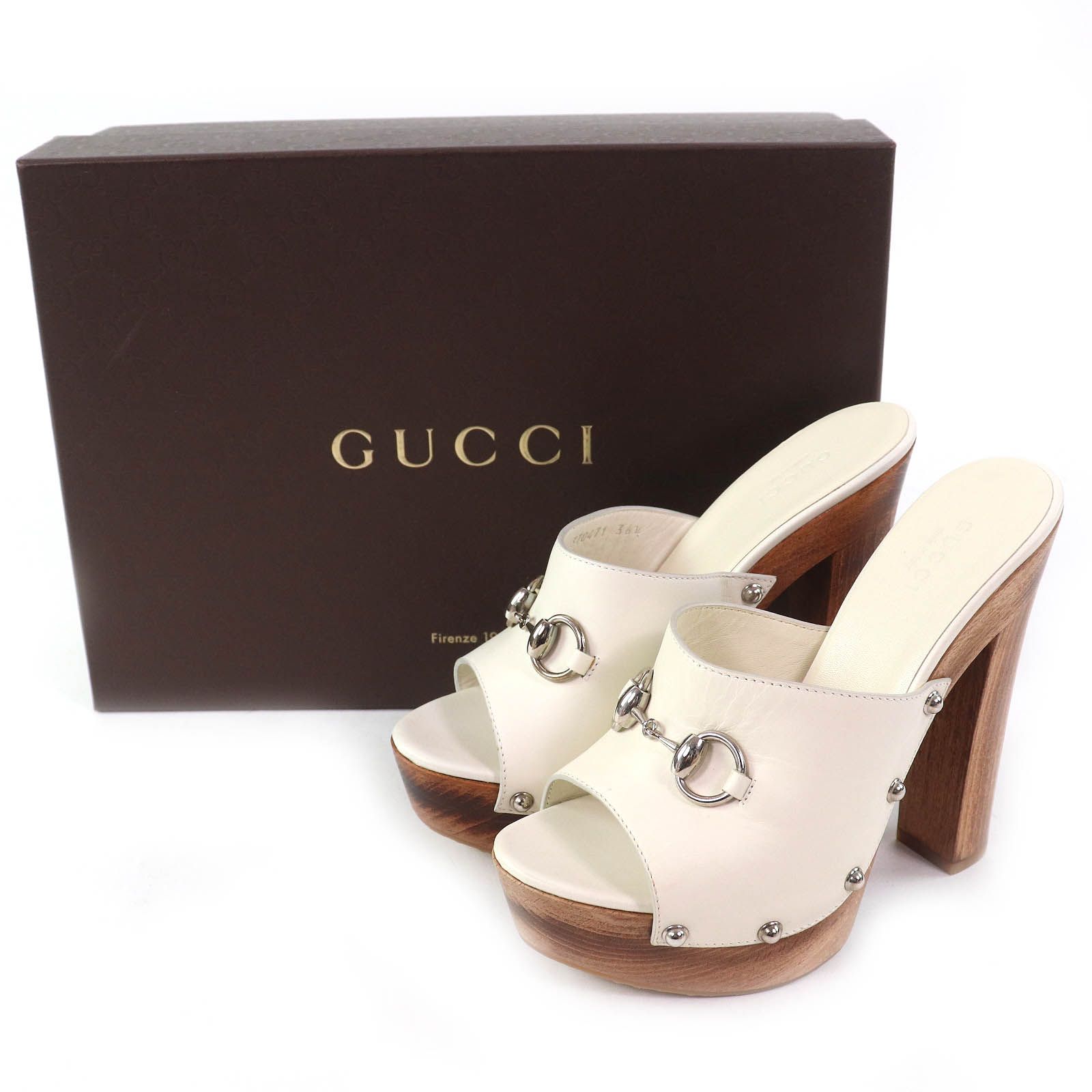 限定値下げ】GUCCI ラファイア オープントゥサンダル ホースビット