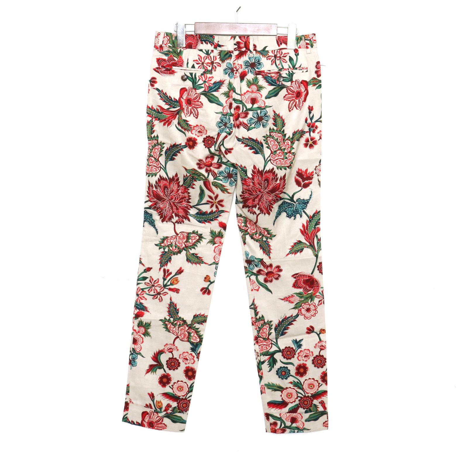 GUCCI ボタニカル柄 フラワープリント レーヨンスラックスパンツ 