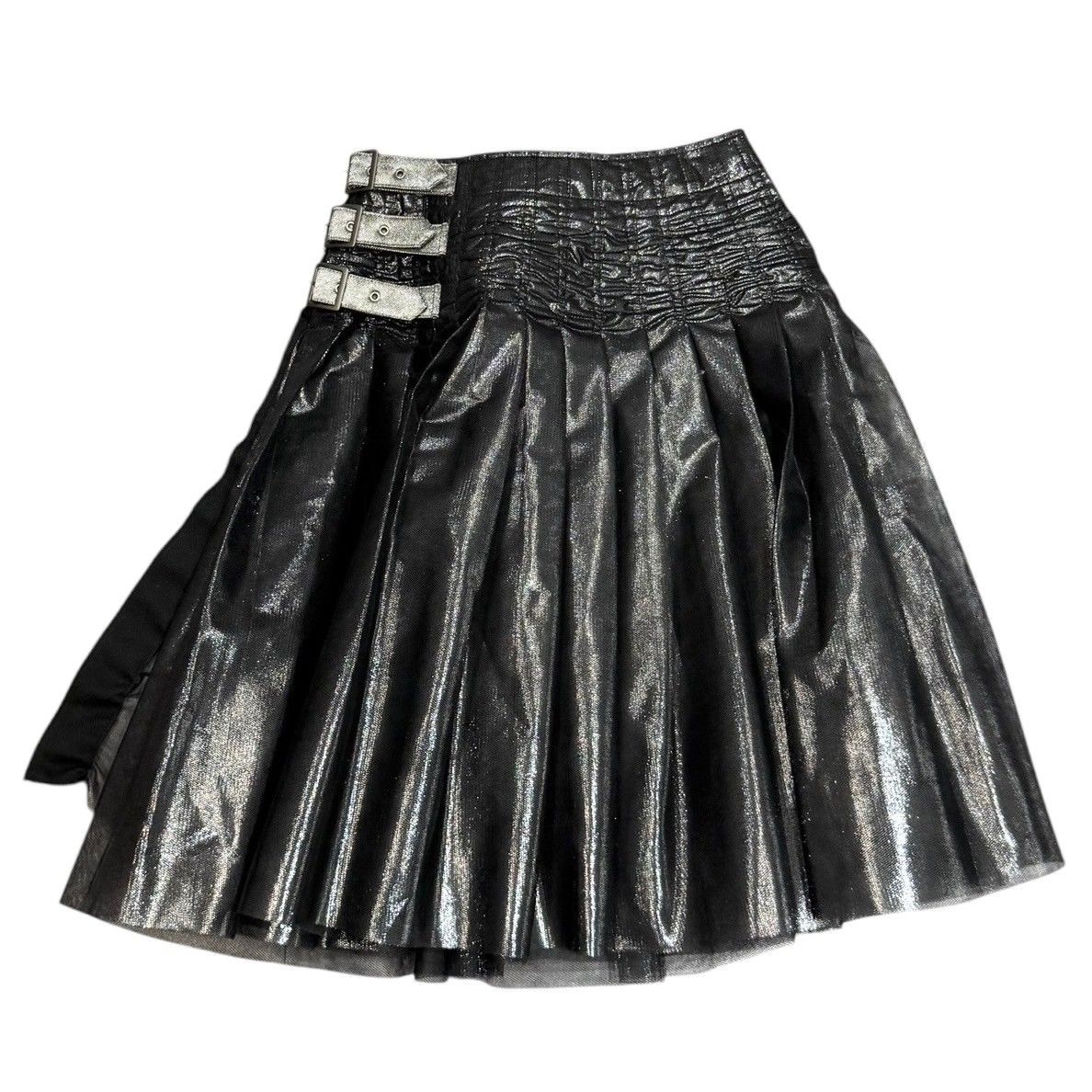 コットンバックサテンベルテッドスカート