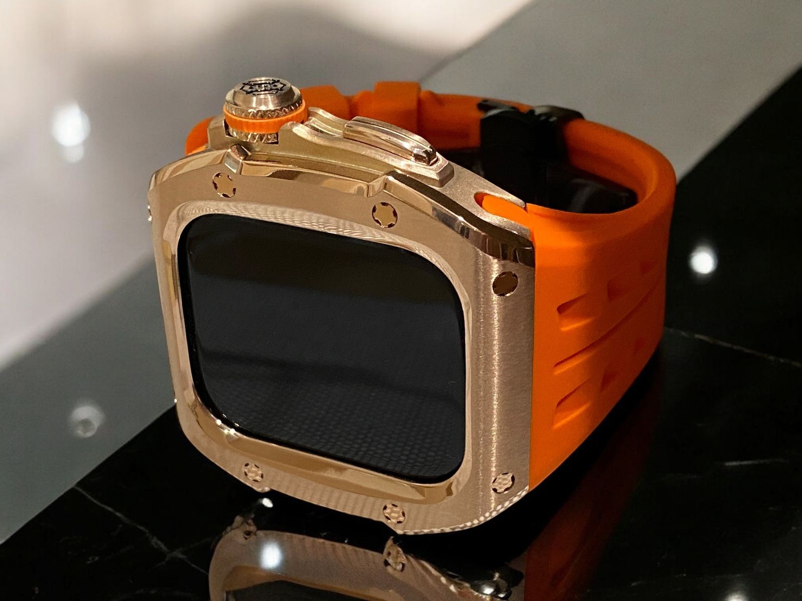 タイトル アップルウォッチカバーケースApple Watchラバーバンドベルト メタル 22