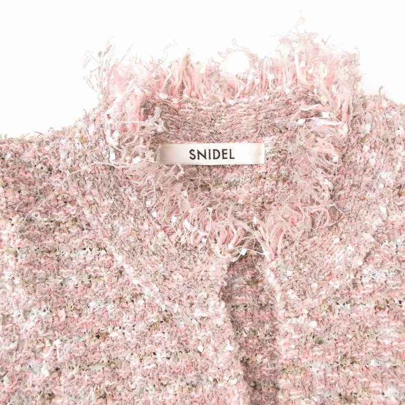 スナイデル SNIDEL 美品 ツイードニットワンピース ノースリーブ 
