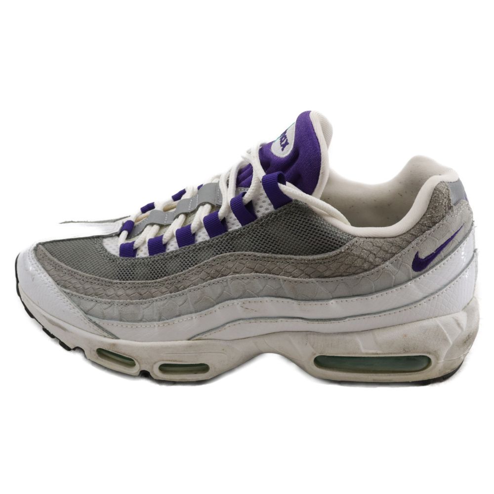 NIKE (ナイキ) AIR MAX 95 GRAPE SNAKESKIN エアマックス95 グレープ スネークスキン ローカットスニーカー グレー/パープル US9.5/27.5cm AO2450-101