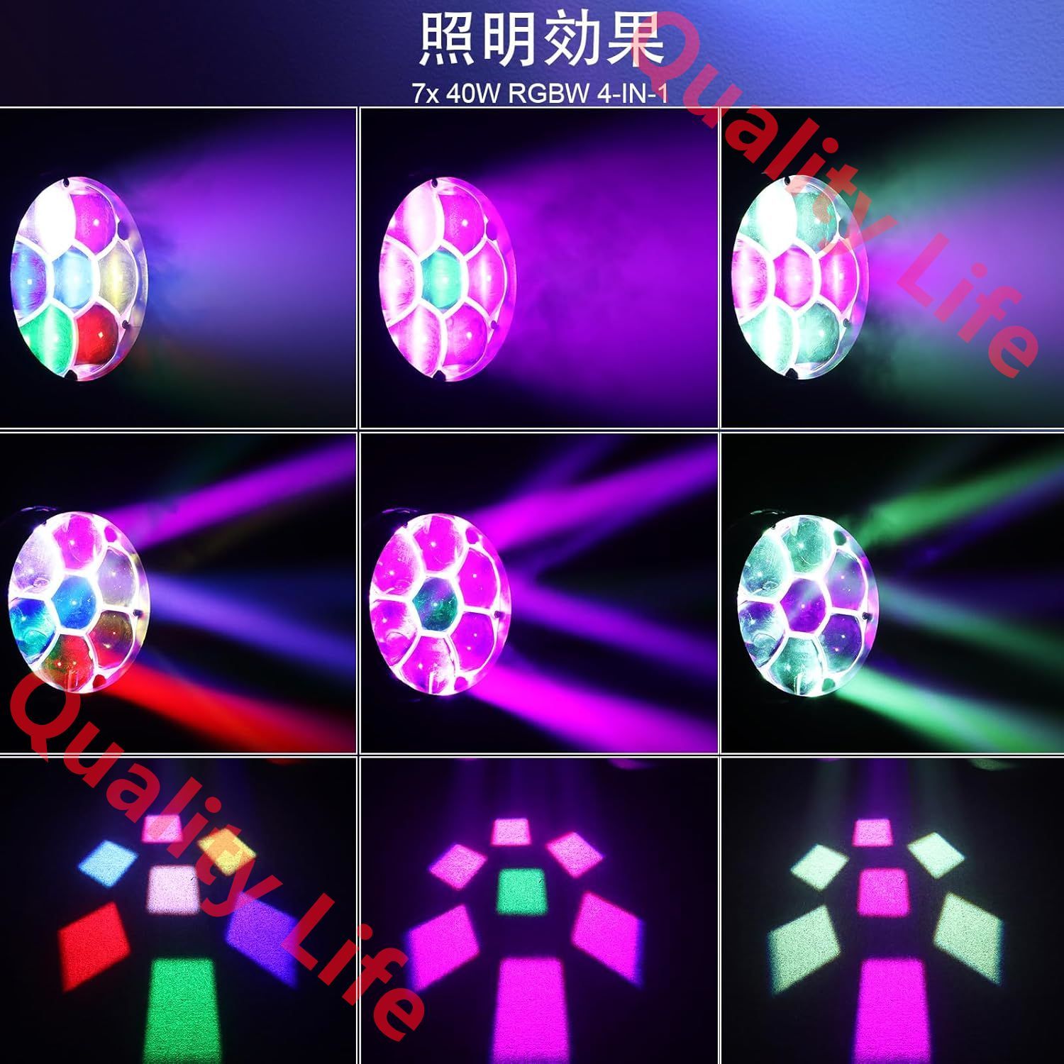 350W移動ヘッド ライト7x40W