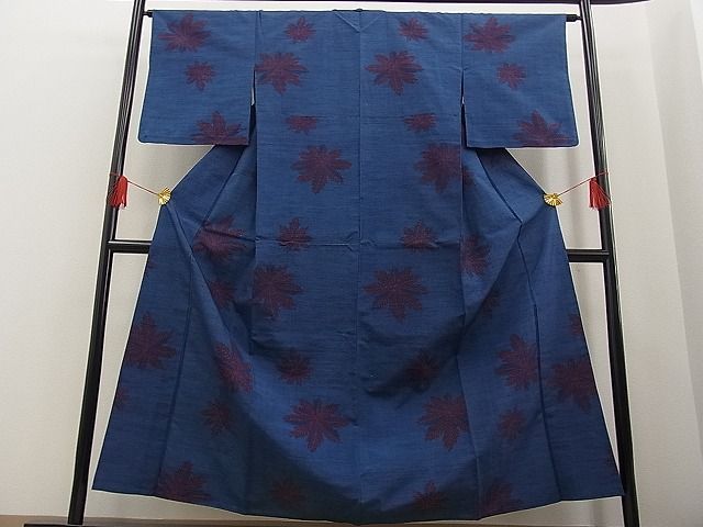 平和屋着物▽上質な紬　単衣　楓文　正絹　逸品　CAAV3689dy 平和屋着物□上質な紬 単衣 楓文 逸品 n-hv1137 - メルカリ
